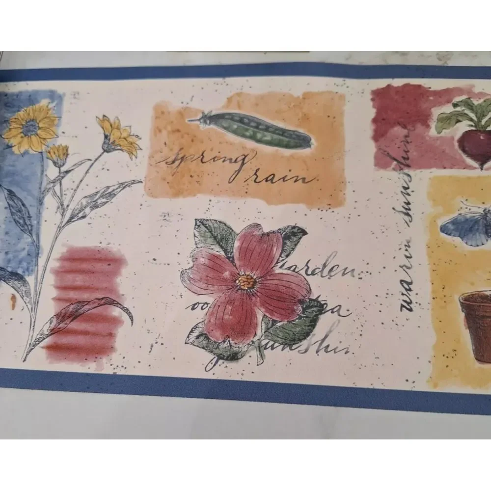 Hallmark by Imperial Design Collection Pre pasted Border Garden Scene Lot of 3‎